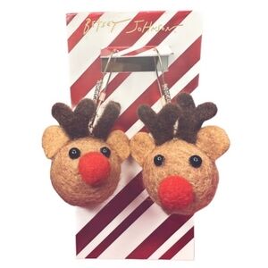 ✨️NWT BETSEY JOHNSON RIENDEER 🦌✨️DANGLING EARRINGS 🦌✨️🦌✨️❤️